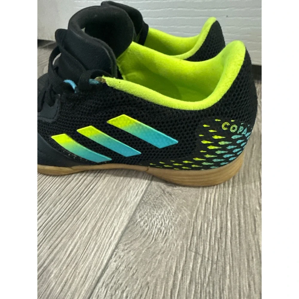 Adidas Kids‎ Copa Sense.3 Indoor Soccer Shoes Black Neon Size 11.5K